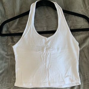 Garage, White Halter Neck Crop Top, Size: X Small